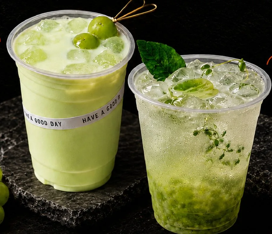 Bebidas asiáticas de uva verde