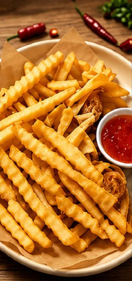 Papas fritas onduladas